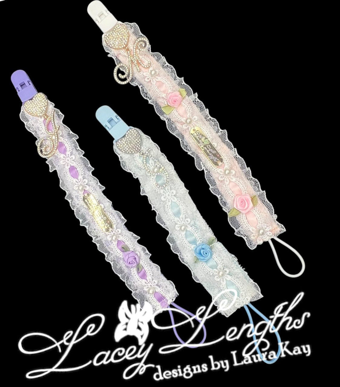 Swaddle Bow / Hospital Hat / Pacifier Clip Sets