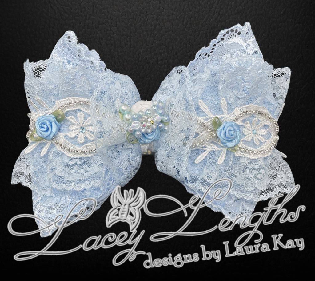 Rhinestone Lace Pixie Bows
