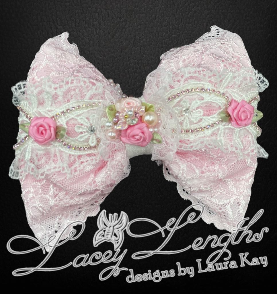 Rhinestone Lace Pixie Bows