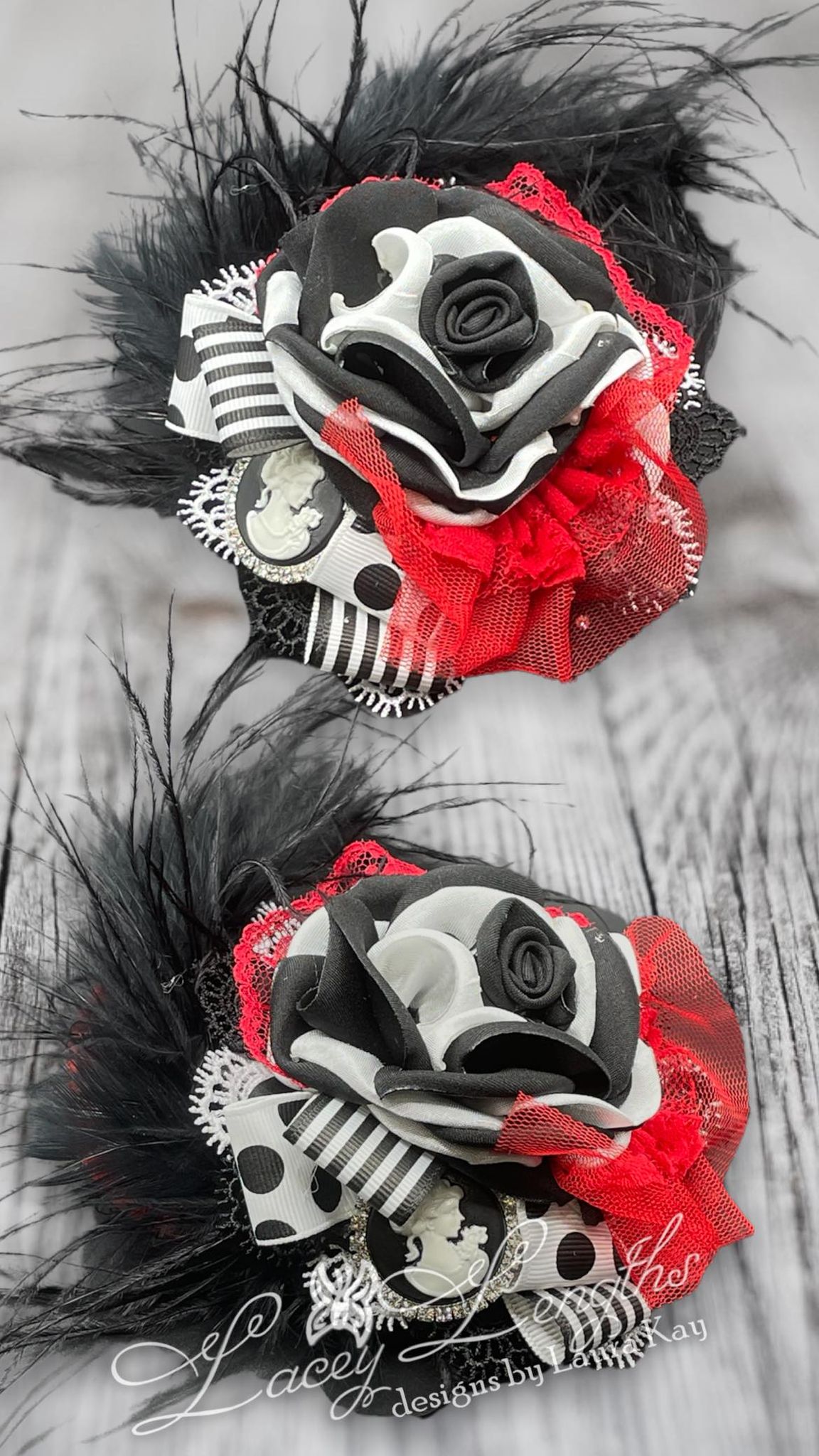 Feathered Cameo Piggie Set