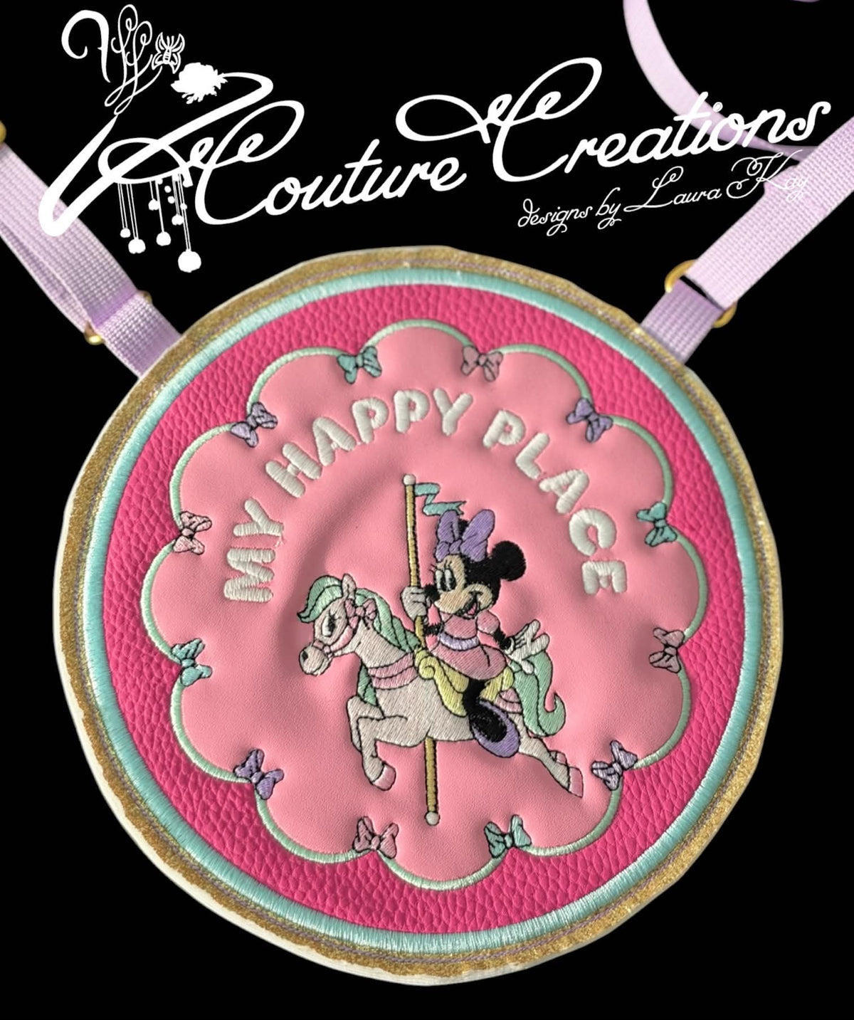 Flat Lay Crossbody Bag - Minnie Carousel - My Happy Place