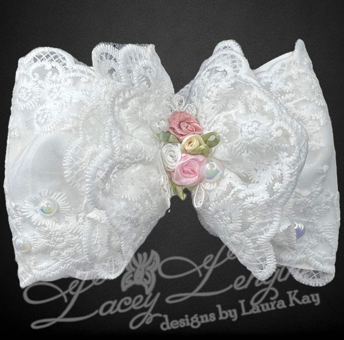 Pixie Bow with Overlay Satin Bow