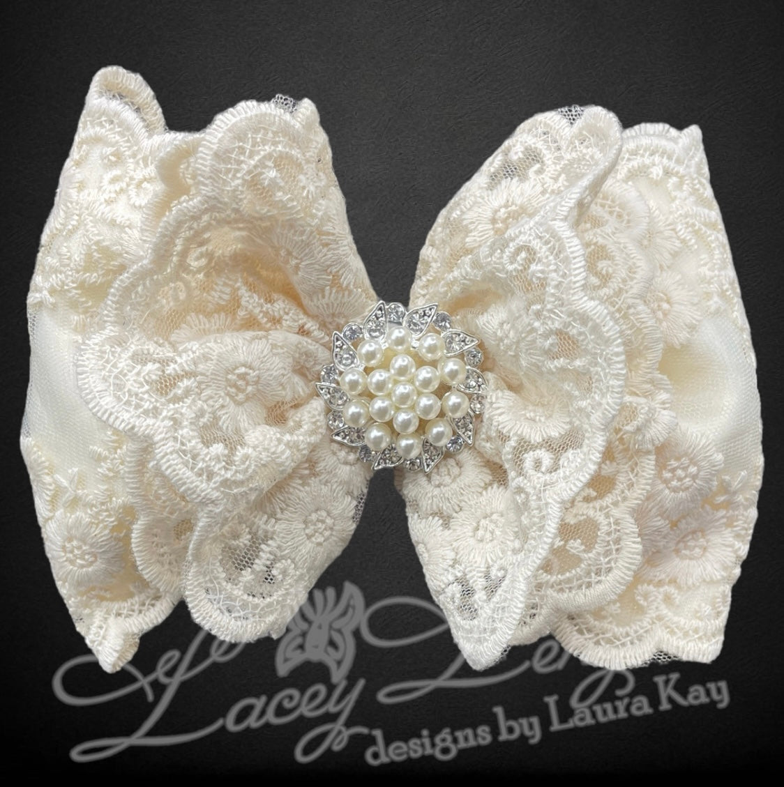 Pixie Bow with Overlay Satin Bow