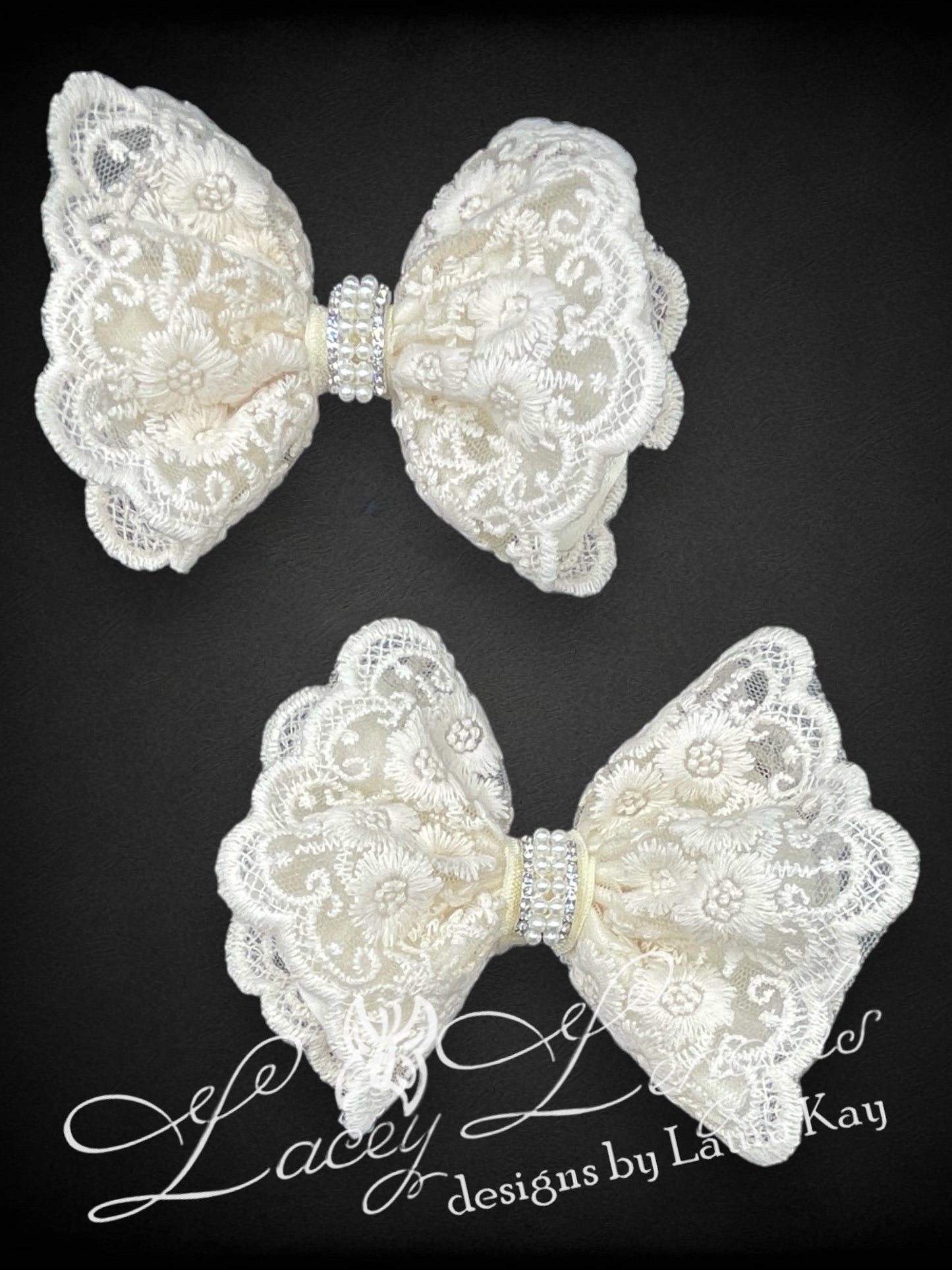 Pixie Bow with Overlay Satin Bow