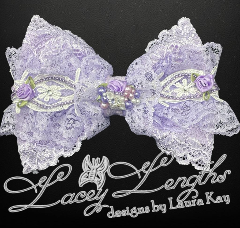Rhinestone Lace Pixie Bows
