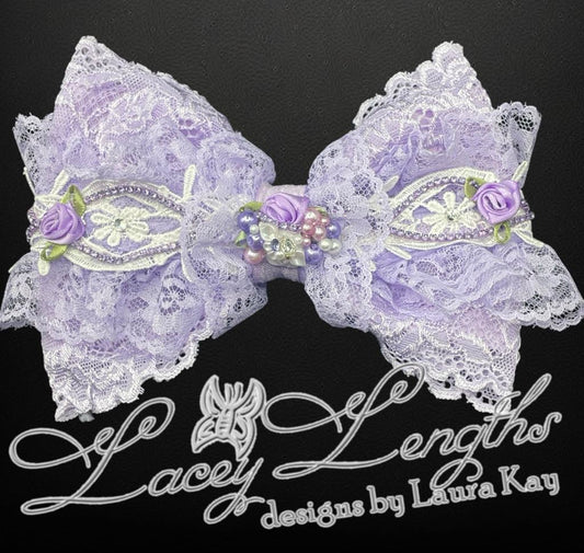 Rhinestone Lace Pixie Bows